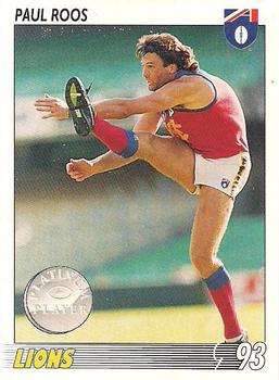 1993 Select AFL #117 Paul Roos Front